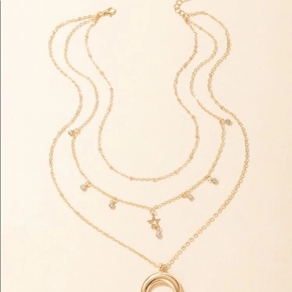 ⭐️ Star And Crescent Moon Rhinestone Layered 🌙 - Picture 4 of 4